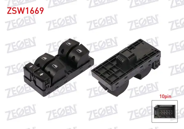 ZEGEN ZSW1669 | Cam Açma Anahtar Grup 10 Pin Audi Q7 2007 2015