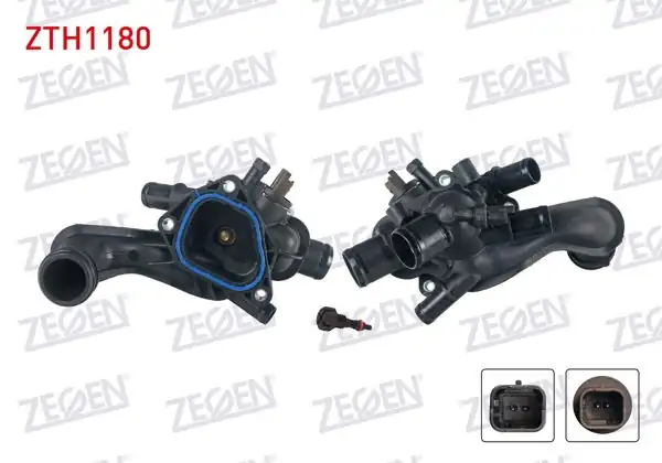 ZEGEN ZTH1180 | Termostat Komple Çift Müşürlü 105 C Citroen C4-Ds3 1.6 2004-2013 / Peugeot 207-308 1.6İ-1.6 Thp 2006-2013 / 3008 1.6 Thp 2009-/ Rcz 1.6 Thp 2010-/ Mini Cooper-One-Clubman-Countryman 1.6İ 2006 -
