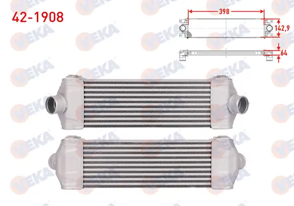 VEKA 42-1908 | Turbo Radyatörü İntercooler Ford Transit V347 2 2 TDCI Kısa Tip 2006 2014