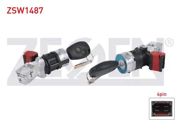 ZEGEN ZSW1487 | Kontak Komple Plastik Soket Renault Clio III 2005 2012 Kangoo Fluence Master III 2008 Dacia Logan II Sandero II 2012