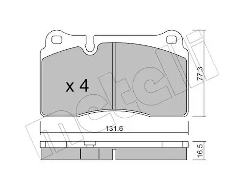 METELLİ 22-0659-0 | Ön Fren Balatası Audi Seat