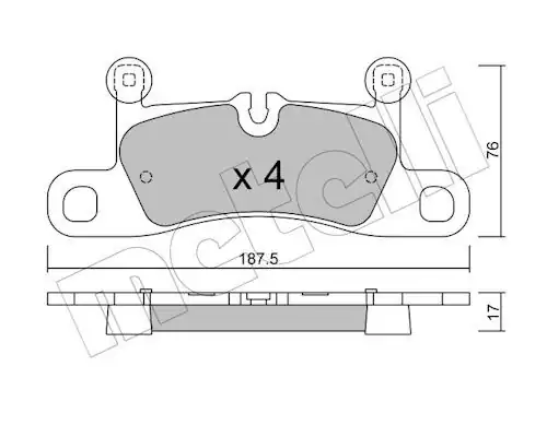 METELLİ 22-0958-0 | Arka Fren Balatası VW Touareg 10 18 Porsche Cayenne 10