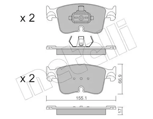 METELLİ 22-1383-0 | Ön Fren Balatası VW Caddy Cupra Formentor