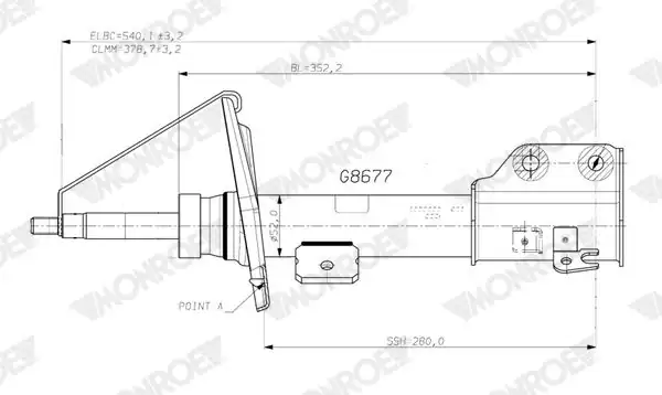 MONROE G8677 | Amortisör Ön Sol Opel Mokka B Yeni Tip Ds 3 Crossback Peugeot 2008