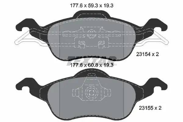 TEXTAR 2315402 | Fren Balatası Focus 99 04 Ön