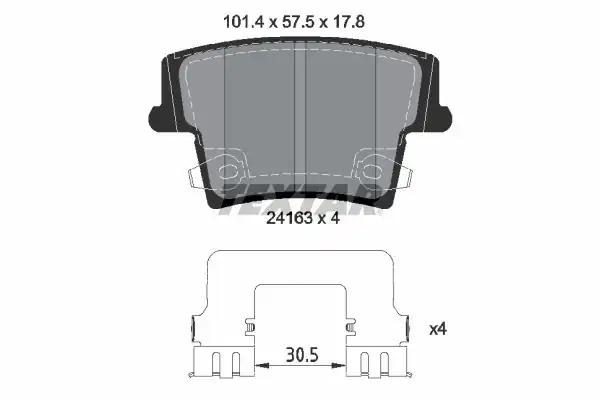 TEXTAR 2416303 | Fren Balatası 300c Thema Challenger Charger 04 14 Arka