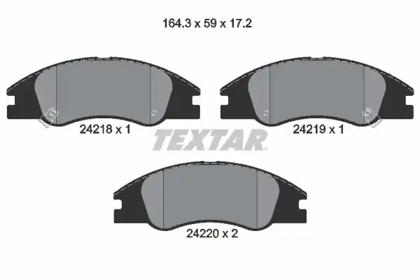 TEXTAR 2421801 | Fren Balatası Cerato 04 09 Ön