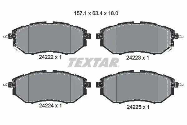 TEXTAR 2422201 | Fren Balatası Forester Impreza 11 Ön