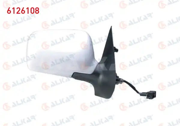 ALKAR 6126108 | Dış Dikiz Aynası Sağ Elektrikli Isıtmalı Astarlı 5 Pin Volkswagen Polo Classic 1995 2002
