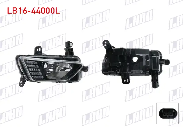 LABO LB16-44000L | Gündüz Farı Sis Farlı Sol Ledli Volkswagen Polo VI Aw1 Bz1 Ae1 2018 2021