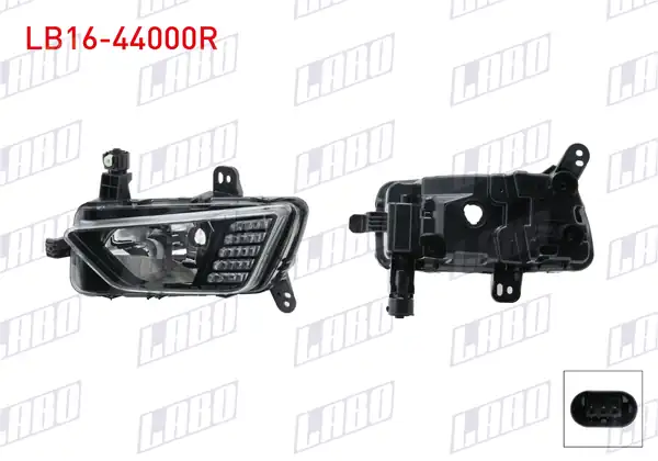 LABO LB16-44000R | Gündüz Farı Sis Farlı Sağ Ledli Volkswagen Polo VI Aw1 Bz1 Ae1 2018 2021