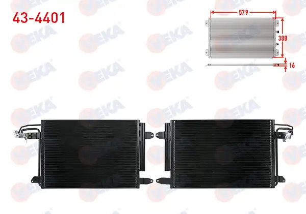 VEKA 434401 | Klima Radyatörü Volkswagen Jetta 2006 Golf V 1k1 2003 2009