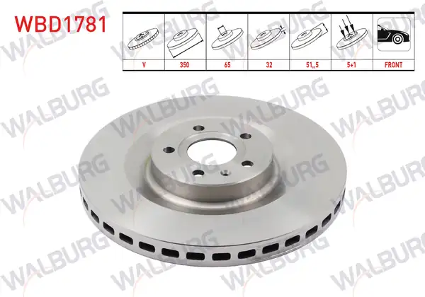 WALBURG WBD1781 | Fren Diski Ön Havalı Togg T10x 2023 2 Adet