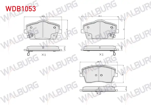 WALBURG WDB1053 | Fren Balata Ön Volvo Xc40 2018 -