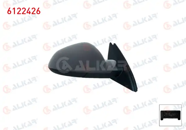 ALKAR 6122426 | Dış Dikiz Aynası Sol Elektrikli Asferık Isıtmalı Astarlı Otomatik Katlanır 7 Pin Opel Insignia A G09 2008