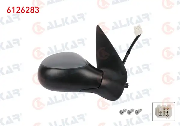 ALKAR 6126283 | Dış Dikiz Aynası Sağ Elektrikli Isıtmalı Astarlı 5 Pin Peugeot 206 2a C 1998