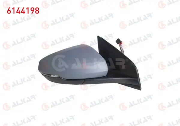 ALKAR 6144198 | Dış Dikiz Aynası Sağ Elektrikli Isıtmalı Astarlı Otomatik Katlanır Sinyalli Hafızalı 12 Pin Volkswagen Polo Aw1 Bz1 2017