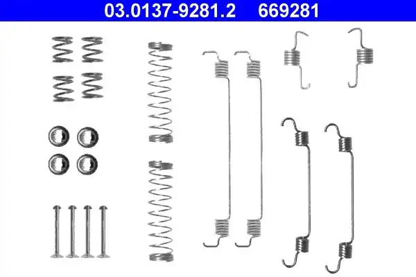 ATE 03 0137 9281 2 Fren Yay Takımı Peugeot 208 307 Citroen C2 C3 C4 Arka