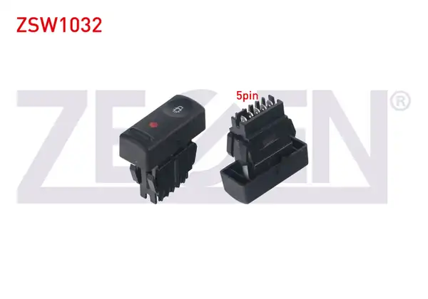 ZEGEN ZSW1032 | Kapı Kilit Anahtarı 5 Pin Kırmızı Işık Renault 19 1988 2001