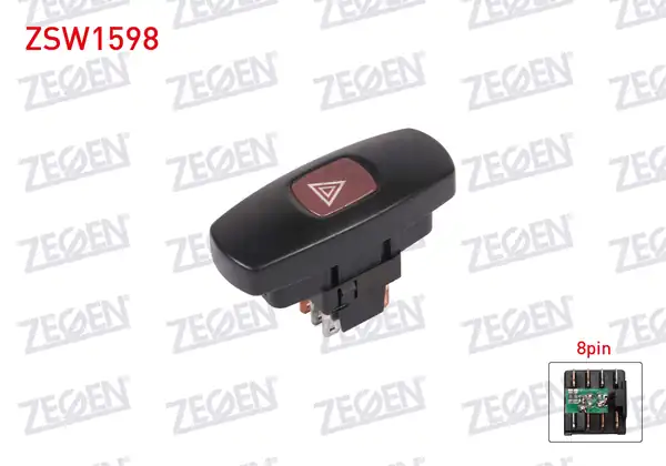 ZEGEN ZSW1598 | Flaşör Anahtarı 8 Pin Fiat Brava 1995 2002 Marea 1995 2002