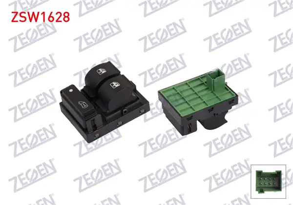 ZEGEN ZSW1628 | Cam Açma Anahtarı Çiftli Turuncu Işık Yeşil Soket 8 Pin Fiat Doblo 2010 Ducato Boxer III Jumper III 2006 2014