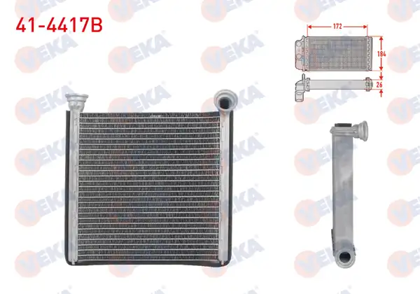 VEKA 41-4417B | Kalorifer Radyatörü Brazing VW Golf VII