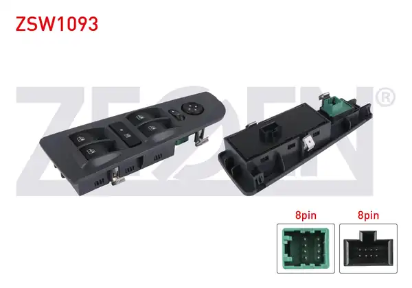 ZEGEN ZSW1093 | Cam Açma Anahtar Grup Ayna Ayarlı Yeşil Işık 16 Pin Fiat Linea 2007 Grande Punto 2005 2012