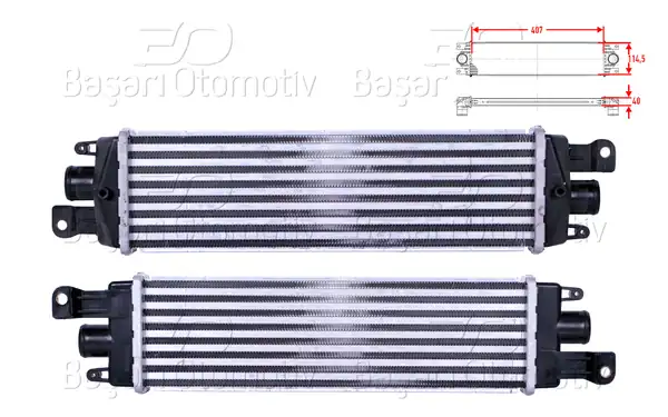 WISCO 3113805-00 | Turbo Radyatörü İntercooler 407x114 5x40 Fiat Albea Palio 1 3 JTD 1 3 JTD Multijet 03