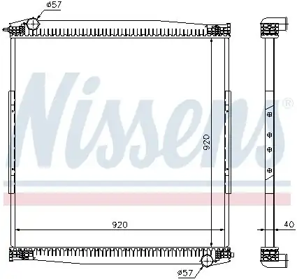 NISSENS 67282 | Motor Su Radyatörü Man Fortuna R07 R08 D2866 D2876 Cercevesiz