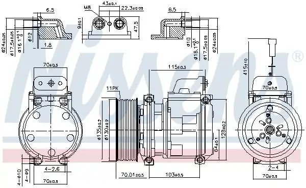 NISSENS 890331 | Klima Kompresörü Mercedes Actros 96