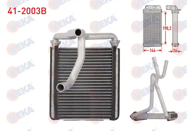 VEKA 41-2003B | Kalorifer Radyatörü Brazing Honda Jazz II Gd 1 4i 2002 2008