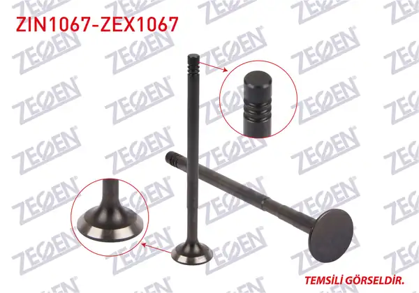 ZEGEN ZIN1067-ZEX1067 | Subap Takım Nıtrasyonlu Toyota Corolla 1 6 16v 95 Model Enjeksıyon Eng. 4a Fe