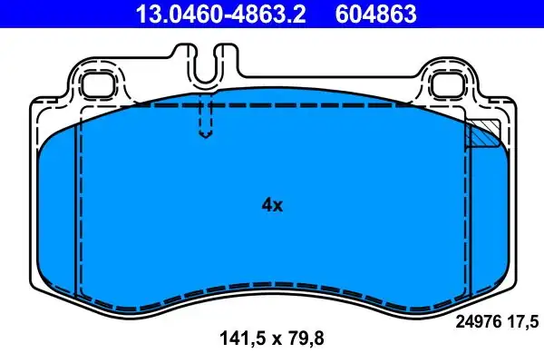 ATE 13.0460-4863.2 | Fren Balatası
