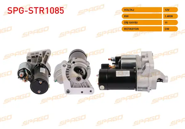 SPAGO Spg Str1085 Marş Motoru 12v 1 4kw 11 Dış Cw Str3032 Partner Rifter 208 307 Berlingo C3 C4 C5 1 4 1 5 1 6 Hdi Araclar İçin