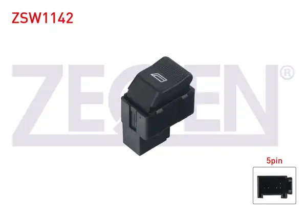 ZEGEN ZSW1142 | Cam Açma Anahtarı Tekli 5 Pin Polo 2009 Ibiza II Cordoba 1993 2002