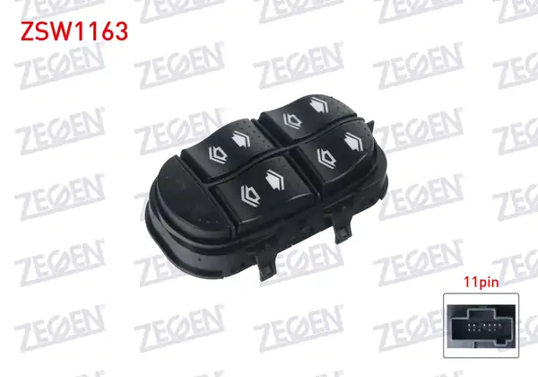 ZEGEN ZSW1163 | Cam Açma Anahtar Grup 4 Cam Otomatik 11 Pin Ford Focus İ 1998 2004