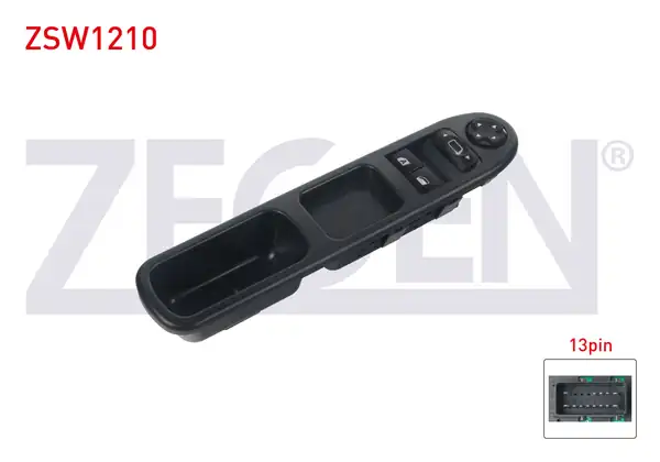ZEGEN ZSW1210 | Cam Açma Anahtar Grup Ayna Ayarlı Çiftli Katlanır Ayna Otomatik Kaldırma 13 Pin Peugeot 207 2006 2012 C3 Picasso 2009