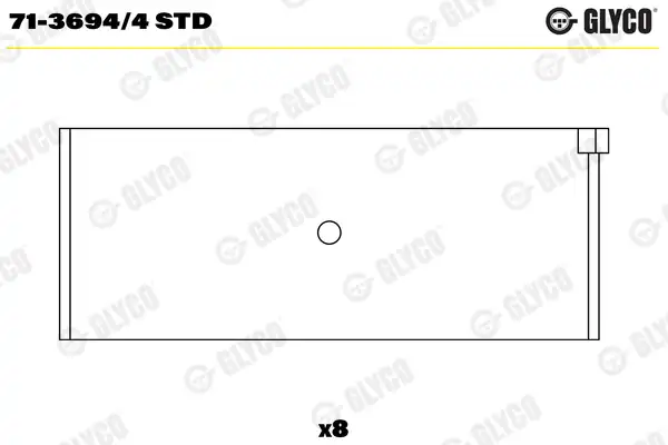 GLYCO 71-36944STD-71 | 36944 Std VW AKL Tırnaklı Kolyatak 034105701 Golf Bora Passat Polo Classic Toledo A3