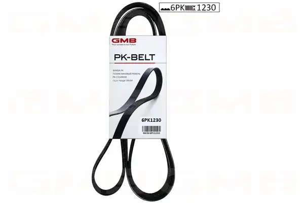 GMB 6PK1230 | Kanallı Kayış Toyota / Corolla 07-11 / Auris 07-11 / Verso 10= 1.6 VVTI / Avensis 09= 1.6-2.0 VVTI