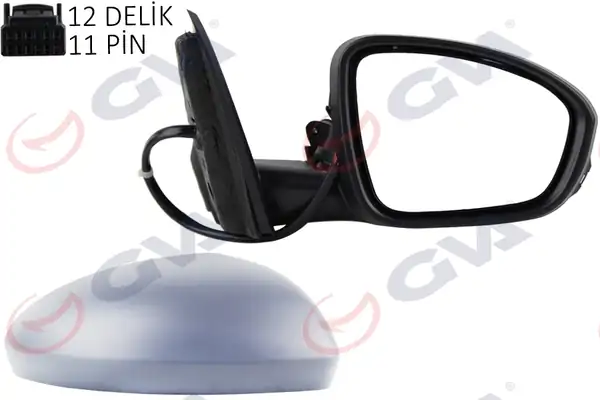 GVA 1011440 | Dış Dikiz Aynası Sağ Megane 15 Elektrikli Isıtmalı Katlanır Sinyalli Sensörlü Astarlı Konveks Vm 6142ebfpsr