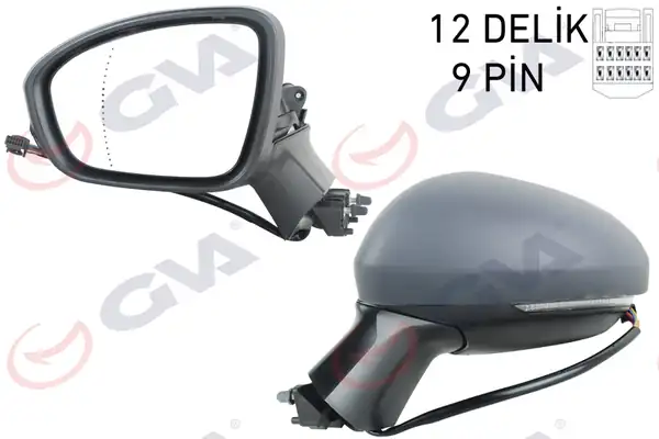 GVA 1014347 | Dış Dikiz Aynası Sol Elektrikli Isıtmalı Sinyalli Katlanır Astarlı Asferık Clio V 19 12h9p