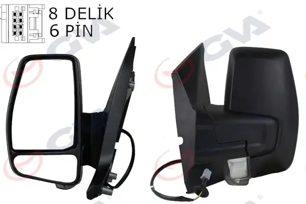 GVA 1032215 | Dış Dikiz Aynası Sol Ford Custom 12 Elektrikli Sinyalli Astarlı