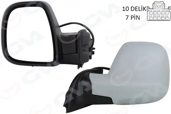 GVA 1045171 | Dış Dikiz Aynası Sol Rifter Berlingo 2019 Combo Proace City 19 Elektrikli Astarlı Otomatik Açma Kapama