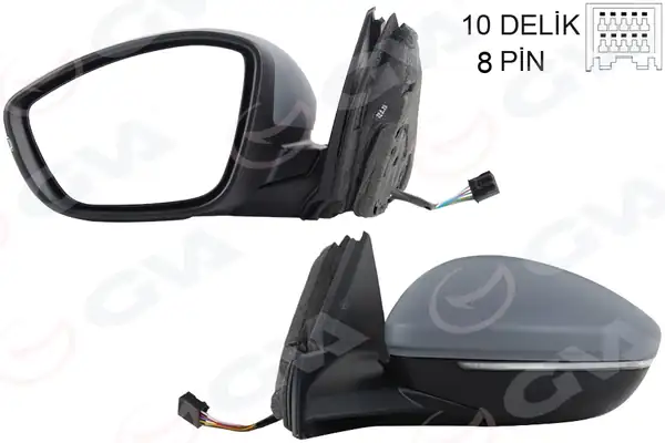 GVA 1090230 | Dış Dikiz Aynası Sol Elektrikli Isıtmalı Sinyalli Katlanır Astarlı Konveks 208 19 Corsa F 19 10h8p