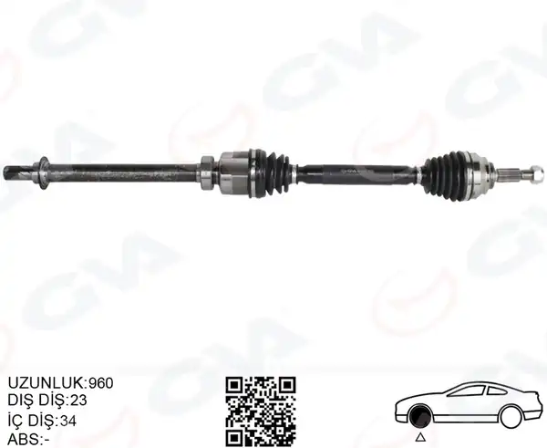 GVA 4414312 | Aks Komple Sağ Renault Clio IV 1 5 dCi Otm. Vıt 2012