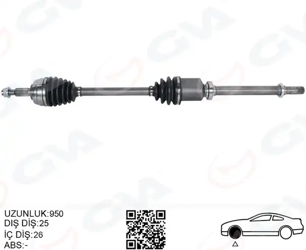 GVA 4419024 | Komple Aks Sağ Duster 10 1 5 dCi 1 6 16v 5 İleri 6 İleri