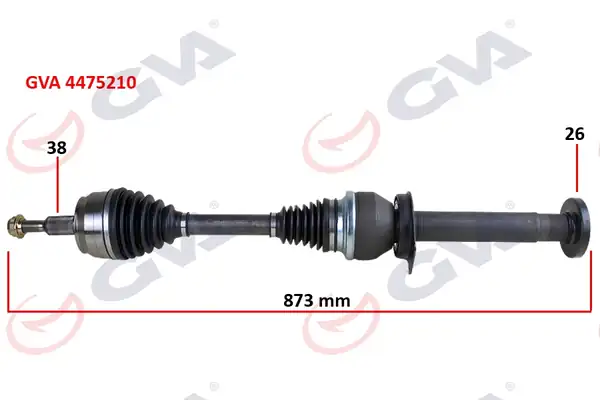 GVA 4475210 | Komple Aks Sağ Transporter T5 2 5 TDI 03 11 6 Vites 880mm Düz Vites
