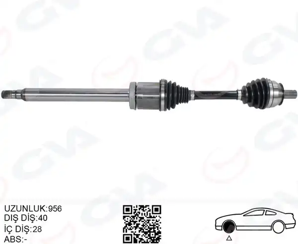 GVA 4499002 | Ön Aks Komple Sağ Volvo S60 II 15 2 0 D T6 T5 S80 II D4 T6 15 V60 İ 13 V70 III 13 Otom. Şanzıman