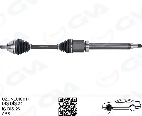 GVA 4499160 | Ön Aks Komple Sağ Volvo S40 Volvo II 1 6 D2 10 12 V50 1 6 D2 10 12 C30 1 6 D2 10 12 D 4162 T