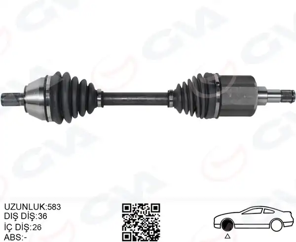 GVA 4499161 | Ön Aks Komple Sol Volvo C30 10 D2 S40 II 10 D2 V50 10 D2 Mekanik Şanzıman 6 Vites